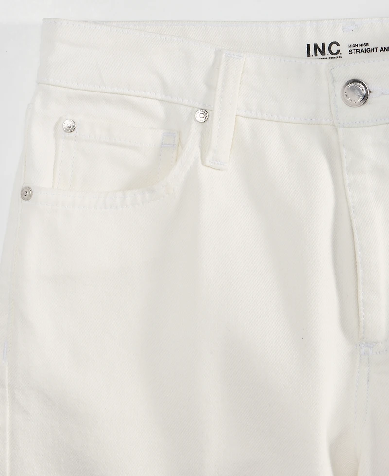 I.n.c. International Concepts Women's High-Rise Straight Ankle Jeans, Macy's Exclusive