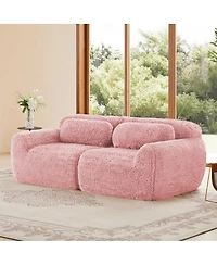 Streamdale Furniture 2-seater Modular Sectional Sofa, Plush Fabric, No Assembly, Ergonomic, With Pillows