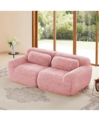 Streamdale Furniture 2-seater Modular Sectional Sofa, Plush Fabric, No Assembly, Ergonomic, With Pillows