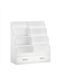 Streamdale Furniture Kids Bookshelf with 2 Storage Drawers and Toy Organizer