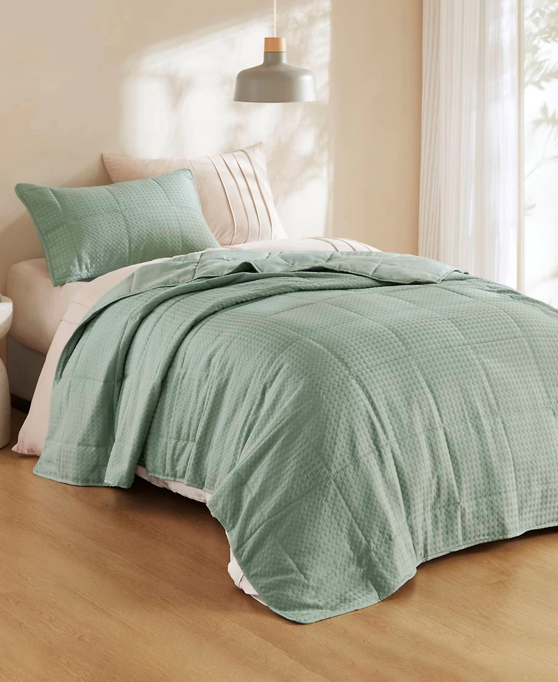 510 Design Mina Waffle Weave Textured 2-Pc. Quilt Set, Twin/Twin Xl
