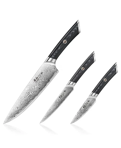 Cangshan Kuro Series Steel 3-Pc. Starter Knife Set