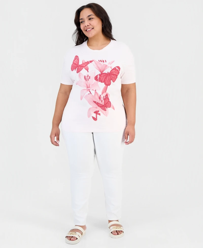 Rebellious One Trendy Plus Cotton Graphic Boyfriend T-Shirt