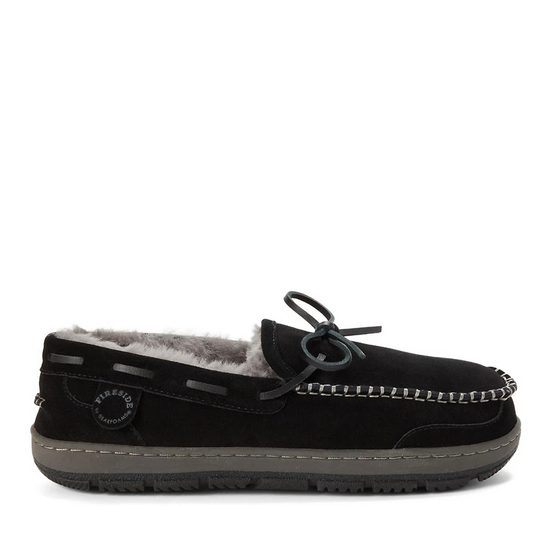 Dearfoams Fireside by Men's Forster Genuine Shearling Moccasin