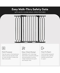 BalanceFrom Fitness BalanceFrom Walk Thru Safety Gate, Fits 29.1-43.3" Openings, 36” Tall, Graphite