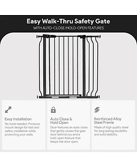 BalanceFrom Fitness BalanceFrom Walk Thru Safety Gate, Fits 29.1-38.5" Openings, 36” Tall, Graphite