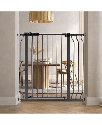 BalanceFrom Fitness BalanceFrom Walk Thru Safety Gate, Fits 29.1-38.5" Openings, 36” Tall, Graphite
