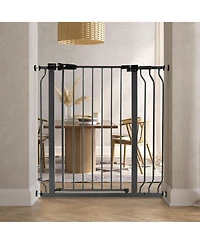 BalanceFrom Fitness BalanceFrom Walk Thru Safety Gate, Fits 29.1-38.5" Openings, 36” Tall, Graphite