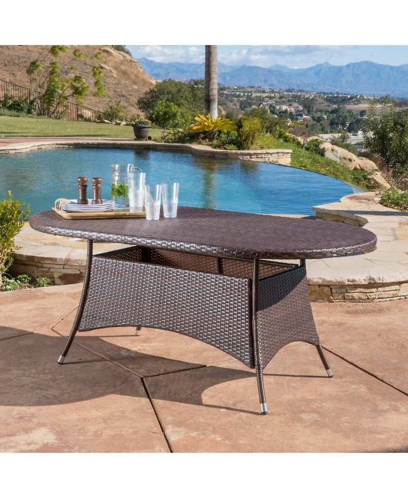 Streamdale Furniture Ramsey Outdoor Oval Wicker Dining Table