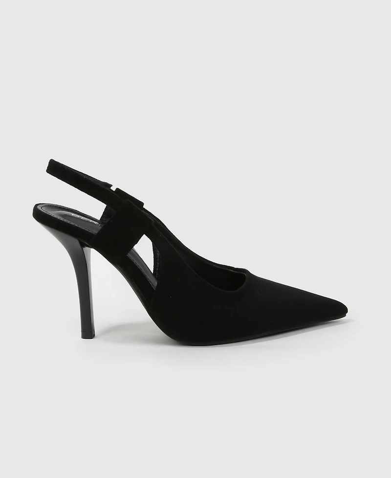 Berness women's Euphemie Microfiber Suede Slingback Pumps