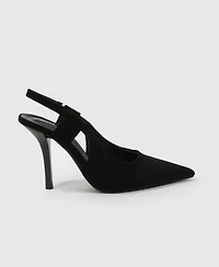 Berness women's Euphemie Microfiber Suede Slingback Pumps