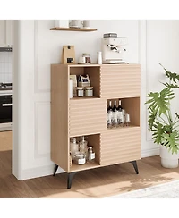 gaomon Modern 3-Tier Accent Cabinet with Doors
