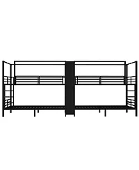 Streamdale Furniture Queen Quad Bunk Bed w/ Storage & Wardrobe