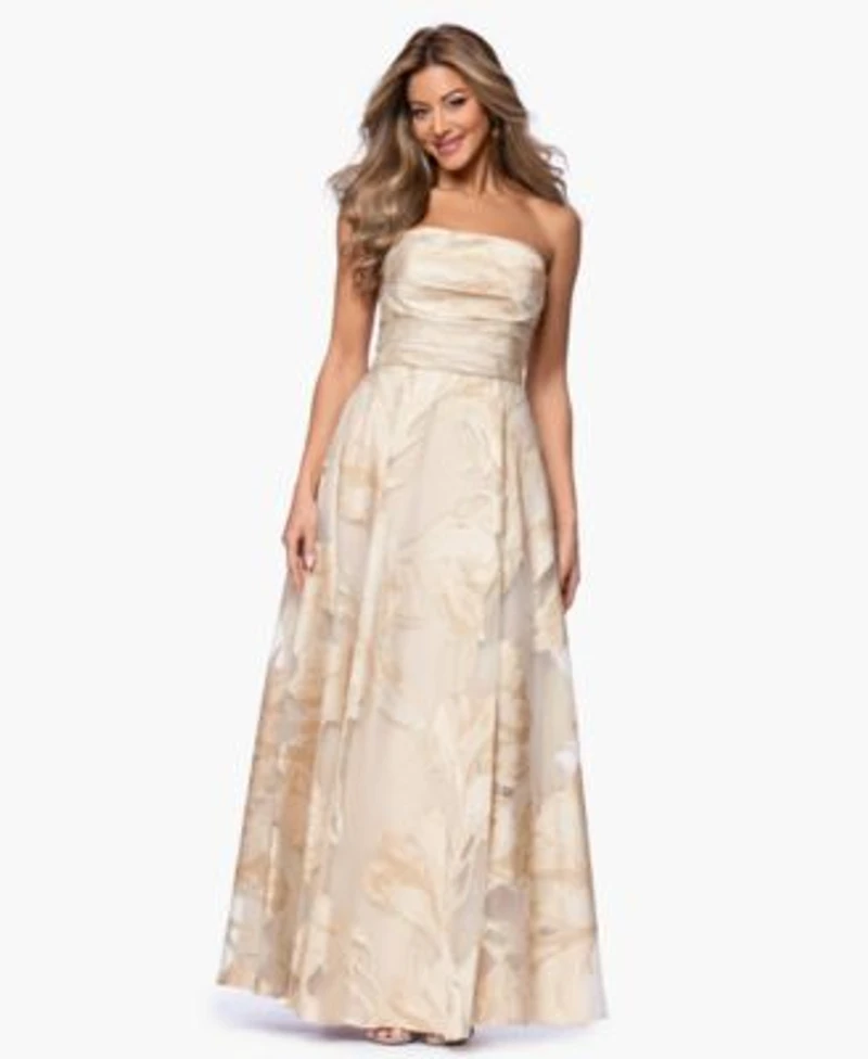 Xscape Womens Strapless Ball Gown