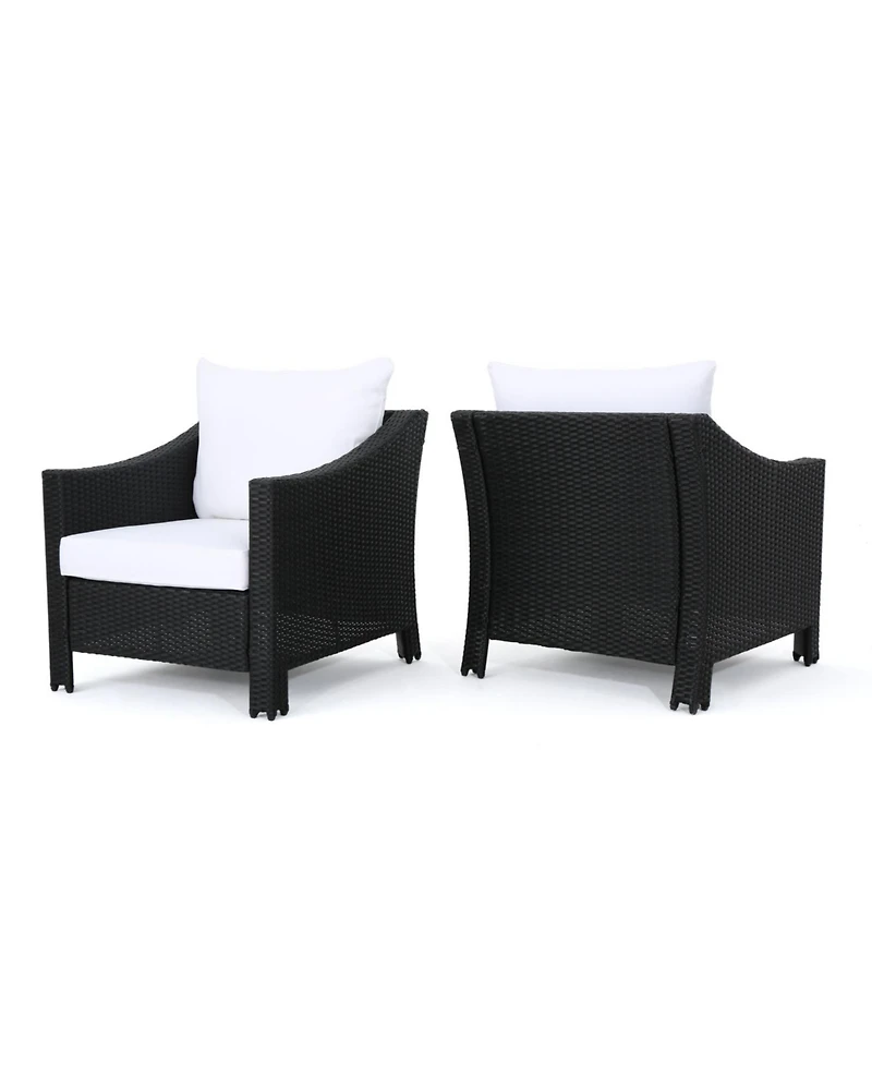 Streamdale Furniture Wicker Club Chairs with Water-Resistant Cushions