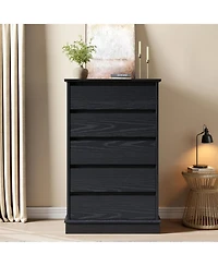 gaomon 5-Drawer Tall Dresser for Bedroom, Wooden Chest of Drawers with Deep Storage for Living Room