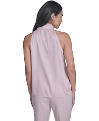 Calvin Klein Women's Sleeveless Tie Neck Blouse