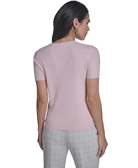 Calvin Klein Women's Short-Sleeve Textured Sweater