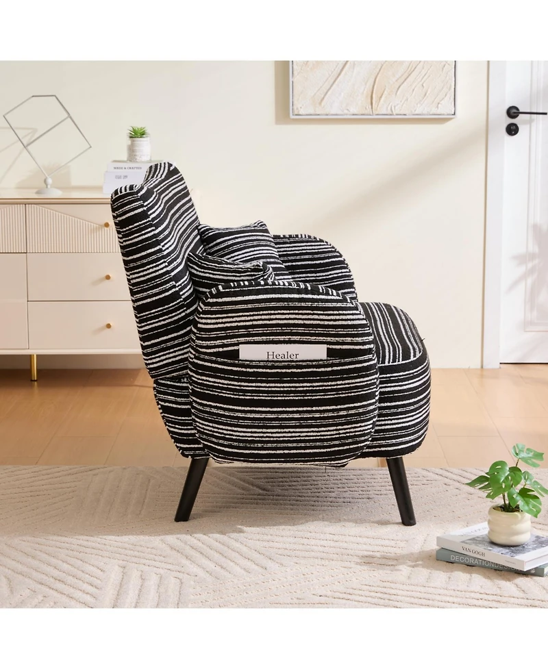 Streamdale Furniture Modern two-seater sofa with armrests, pillows, and storage pockets