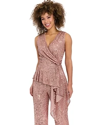 Muse Women's Sleeveless Side V-Neck Top