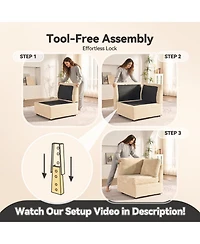 Xizzi 128''×96'' Modular Sectional Sofa , 8-Piece U-Shaped Deep Seat Cloud Couch with Chaise Ottoman