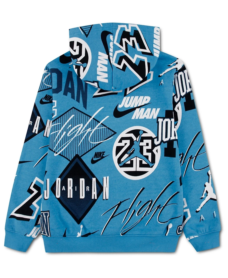 Jordan Boys' 8-20 Dynasty Printed Long-Sleeve Hoodie