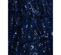 Blondie Nites Women's Sweetheart Sequin Lace Tiered Ball Gown