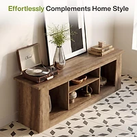 Tribesigns 63-Inch Tv Stand for Living Room, Farmhouse Media Console with 4 Open Storage Compartments, for 45/55/65 inch Tv