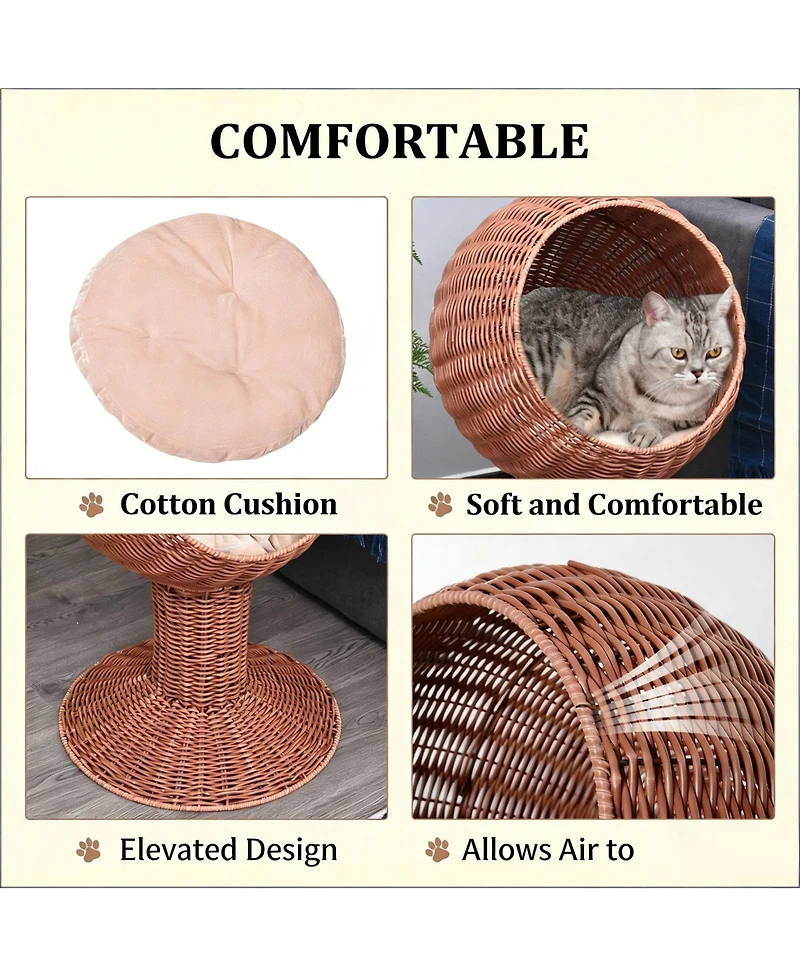 Zeus & Ruta Cat Basket Bed Elevated Cat Bed