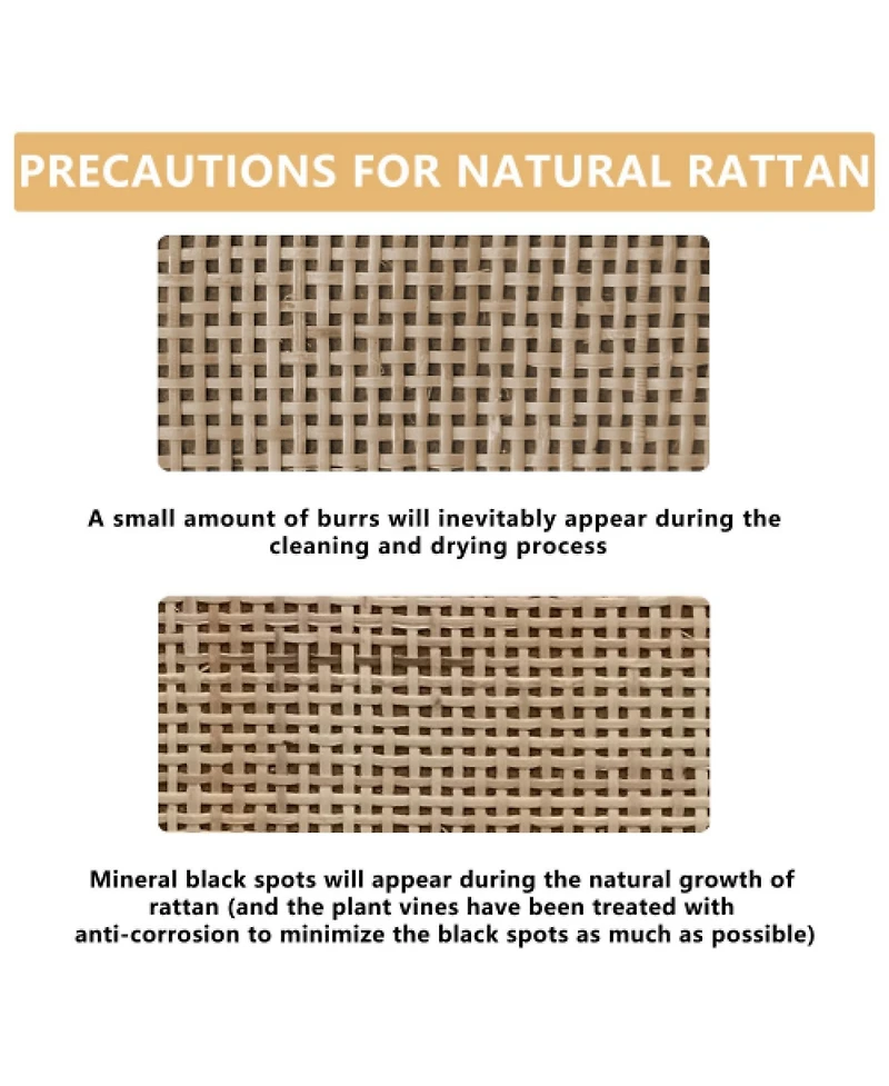 Streamdale Furniture 59" Rattan Dresser with 6 Drawers