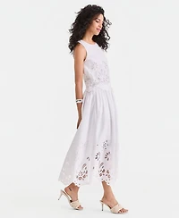 I.n.c. International Concepts Women's Cotton Eyelet Lace Midi Skirt, Macy's Exclusive