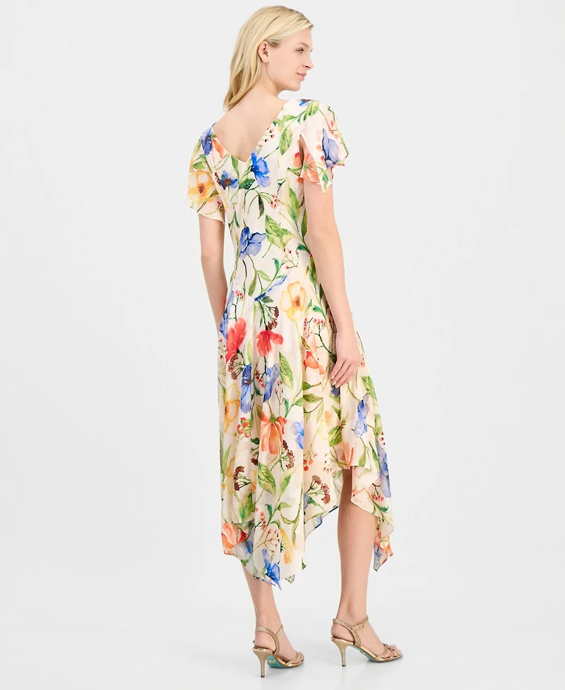 Robbie Bee Women's Handkerchief-Hem Dress