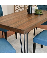 Streamdale Furniture Hairpin Dining Set Table + 6 Chairs (4 Colors