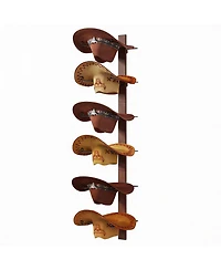 Yigii Wooden + Metal Cowboy Hat Rack