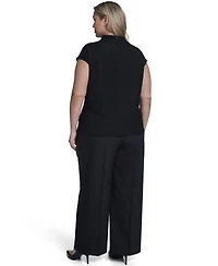 Calvin Klein Plus Knit Cap Sleeve Top