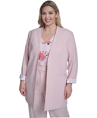Calvin Klein Plus Open-Front Notch Collar Jacket