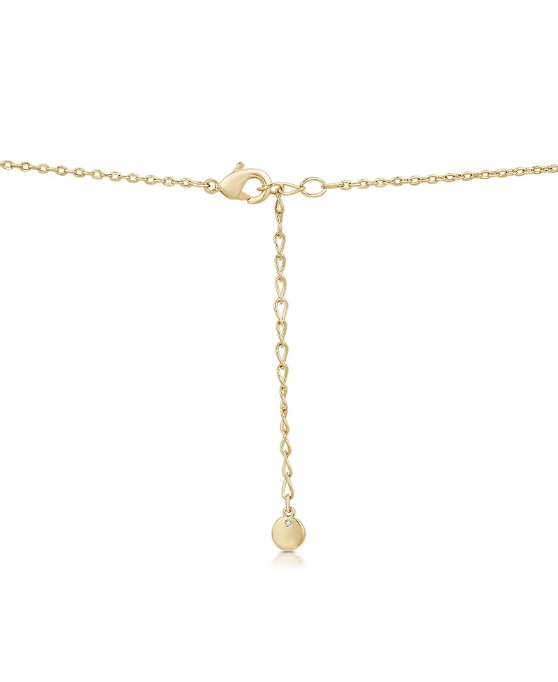 And Now This Cubic Zirconia Curved Bar Necklace