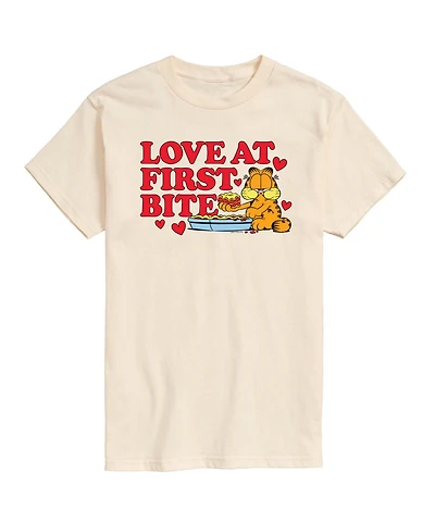 Airwaves Men's Garfield Love At First Bite Short Sleeve T-Shirt