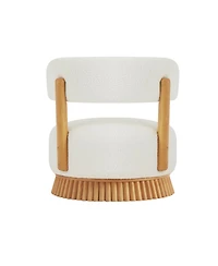 Streamdale Furniture Modern Farmhouse Armless Chair Set of 2, Wooden Base, Cozy Upholstered Chair