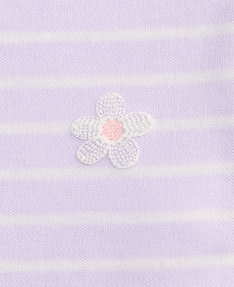 First Impressions Baby Girls' 3M-24M Mix and Match Stripe Flower T-Shirt, Macy's Exclusive