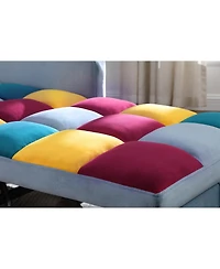 Streamdale Furniture Convertible Sleeper Sofa Chair Bed with Pillow, Velvet Fabric