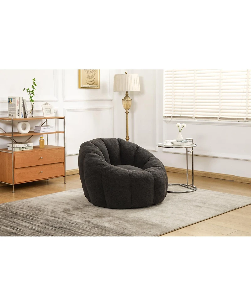 Streamdale Furniture Bean Bag Chair Sofa with Armrests, Stuffed High-Density Foam Lazy Sofa for Adults