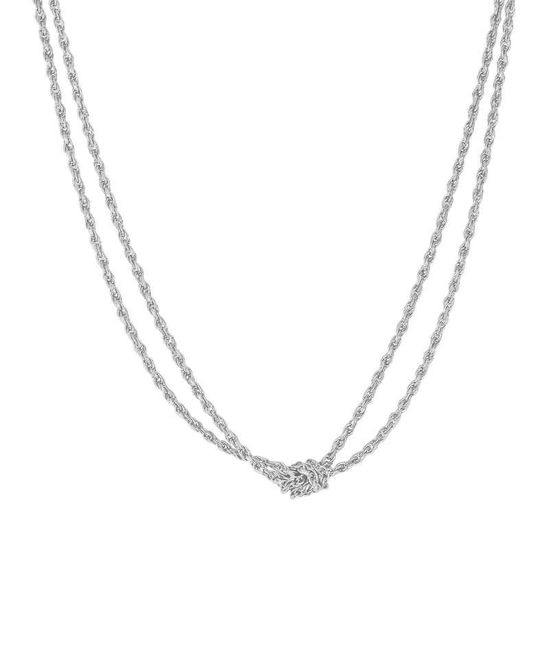 And Now This Silver Plated Knotted Chain Necklace