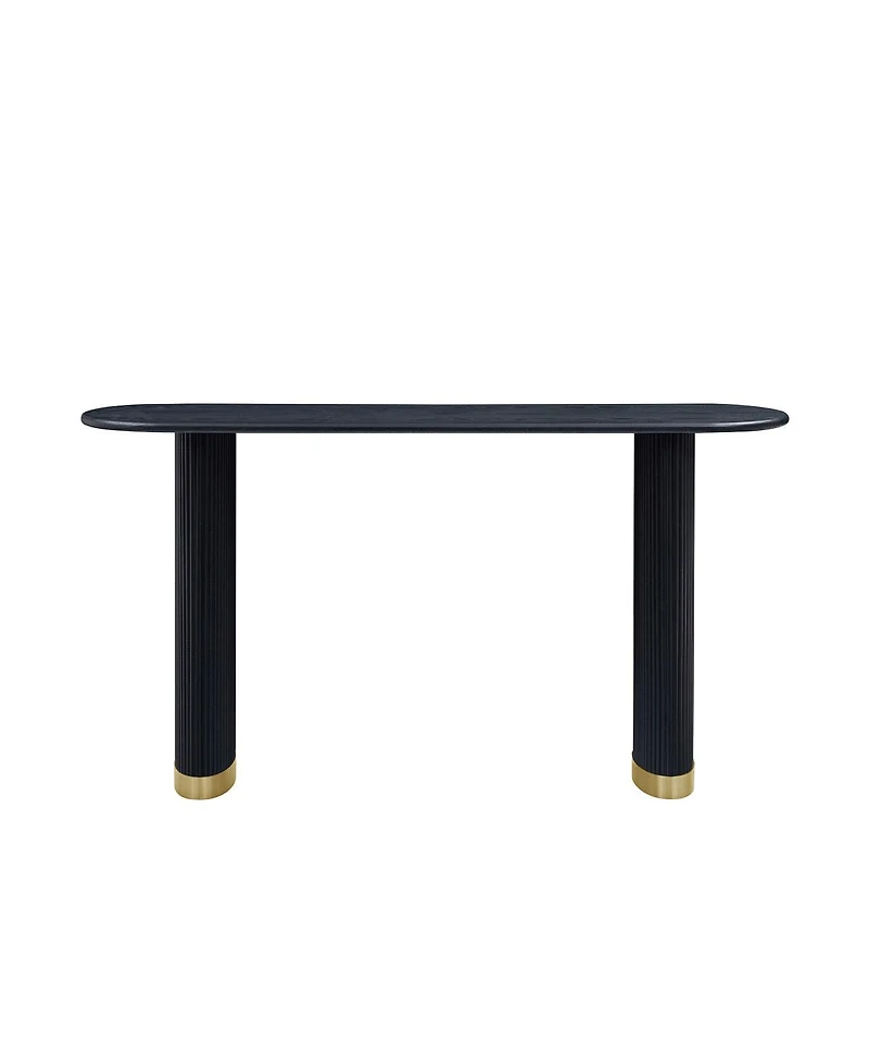 Streamdale Furniture Narrow Console Table with Stainless Steel Legs