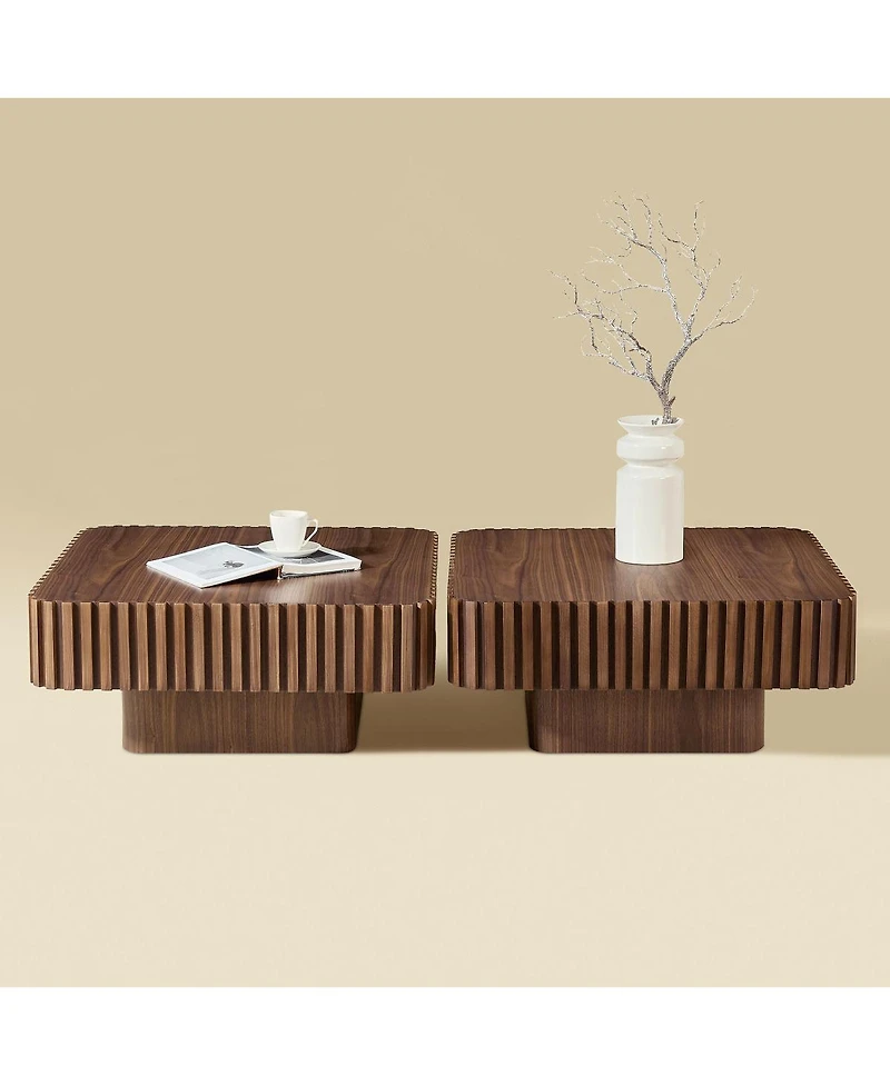 Streamdale Furniture Modern Handcraft Drum Coffee Table