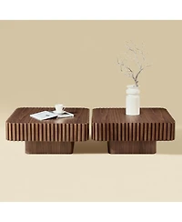 Streamdale Furniture Modern Handcraft Drum Coffee Table
