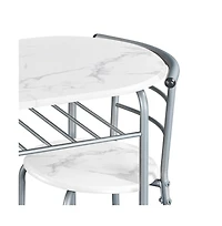 Yaheetech, 3-Piece Set, Metal Frame, Compact Dining Table with 2 Chairs