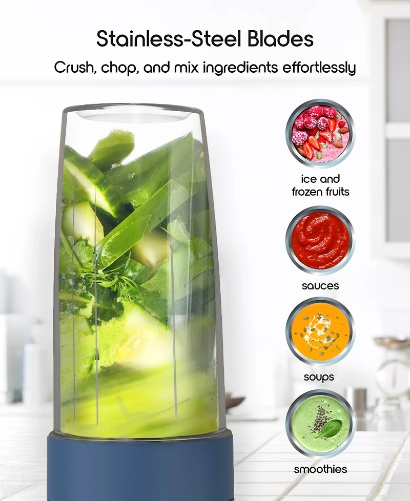 Tzumi Puree 18 oz. One-Touch Mini Blender