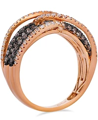 Le Vian Chocolate Diamond (1.28 ct. t.w.) & Vanilla Diamond (0.41 ct. t.w.) Ring in 14k Strawberry Gold