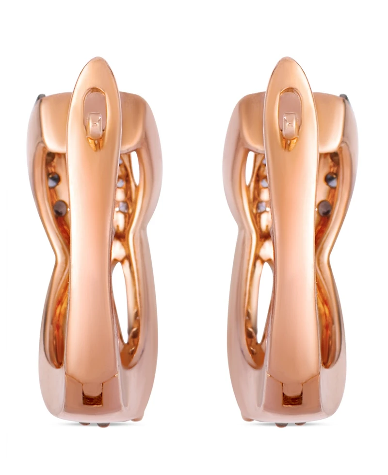 Le Vian Chocolate Diamond (0.24 ct. t.w.) & Vanilla Diamond (0.13 ct. t.w.) Earrings in 14k Strawberry Gold